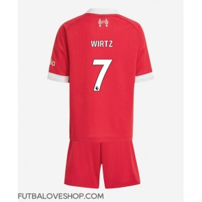 Dres Liverpool Florian Wirtz #7 Domáci pre deti 2025-26 Krátky Rukáv (+ trenírky)